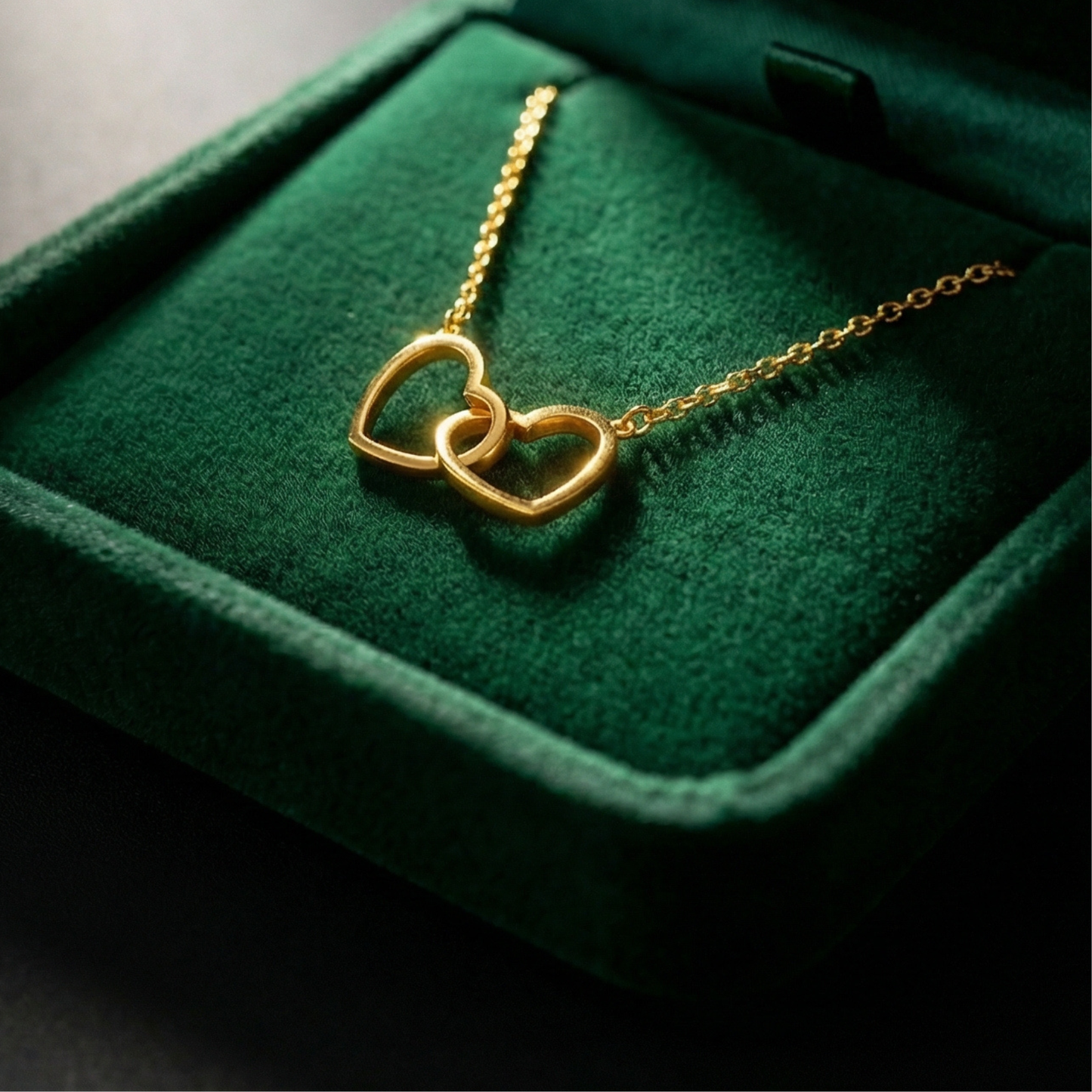 Golden Heart Pendant Necklace