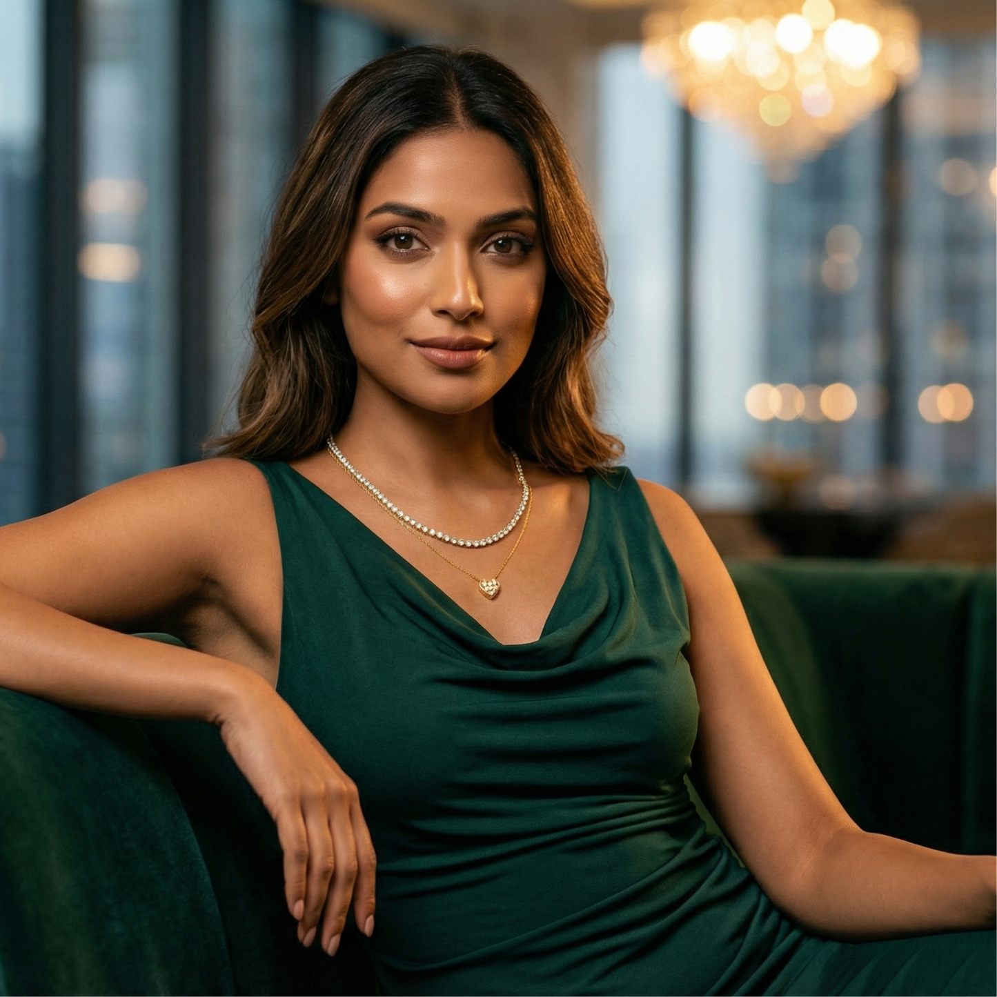 Golden Heart Layered Necklace