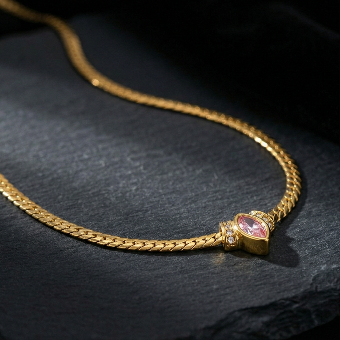 Vintage Heart Eye Necklace