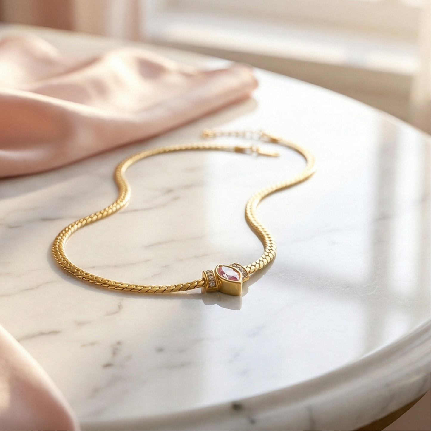 Vintage Heart Eye Necklace