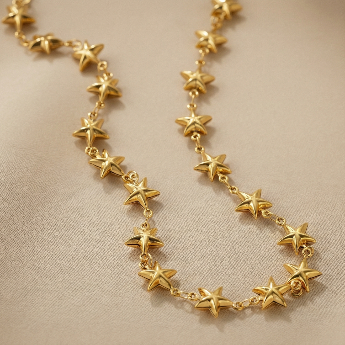 Golden Star Chain Necklace