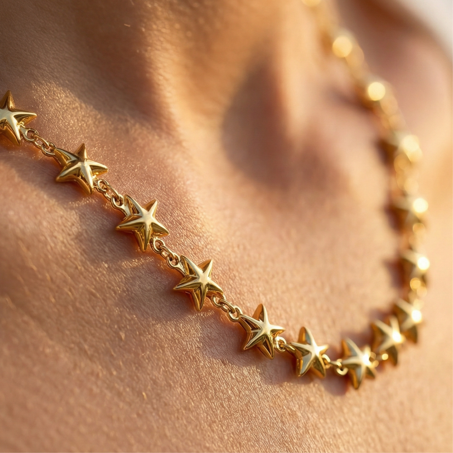 Golden Star Chain Necklace
