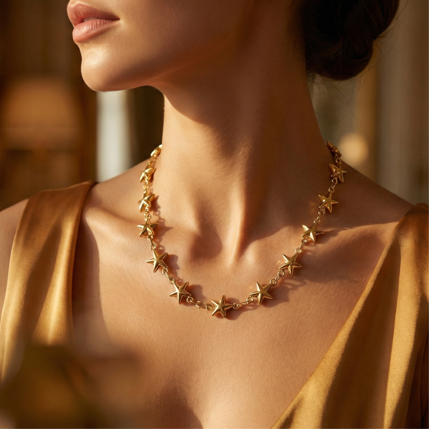 Golden Star Chain Necklace