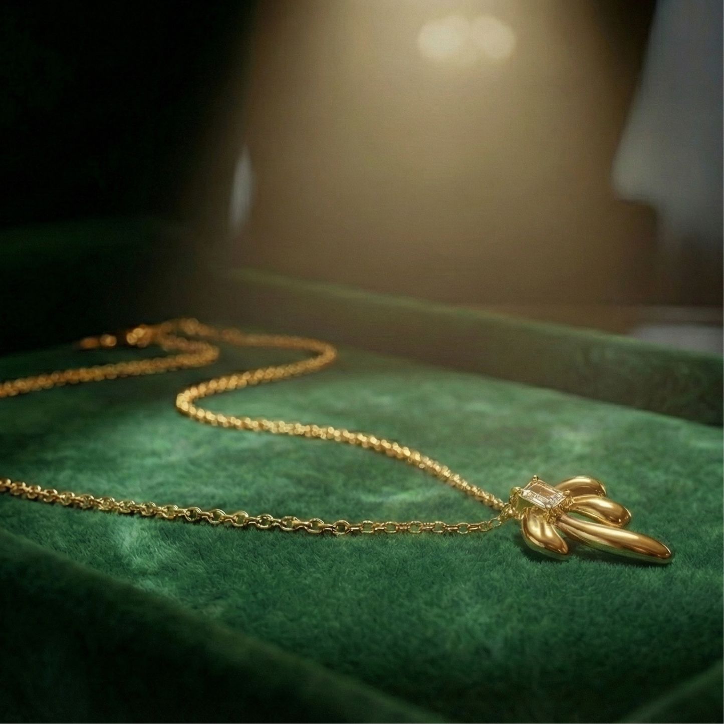 Golden Butterfly Knot Pendant