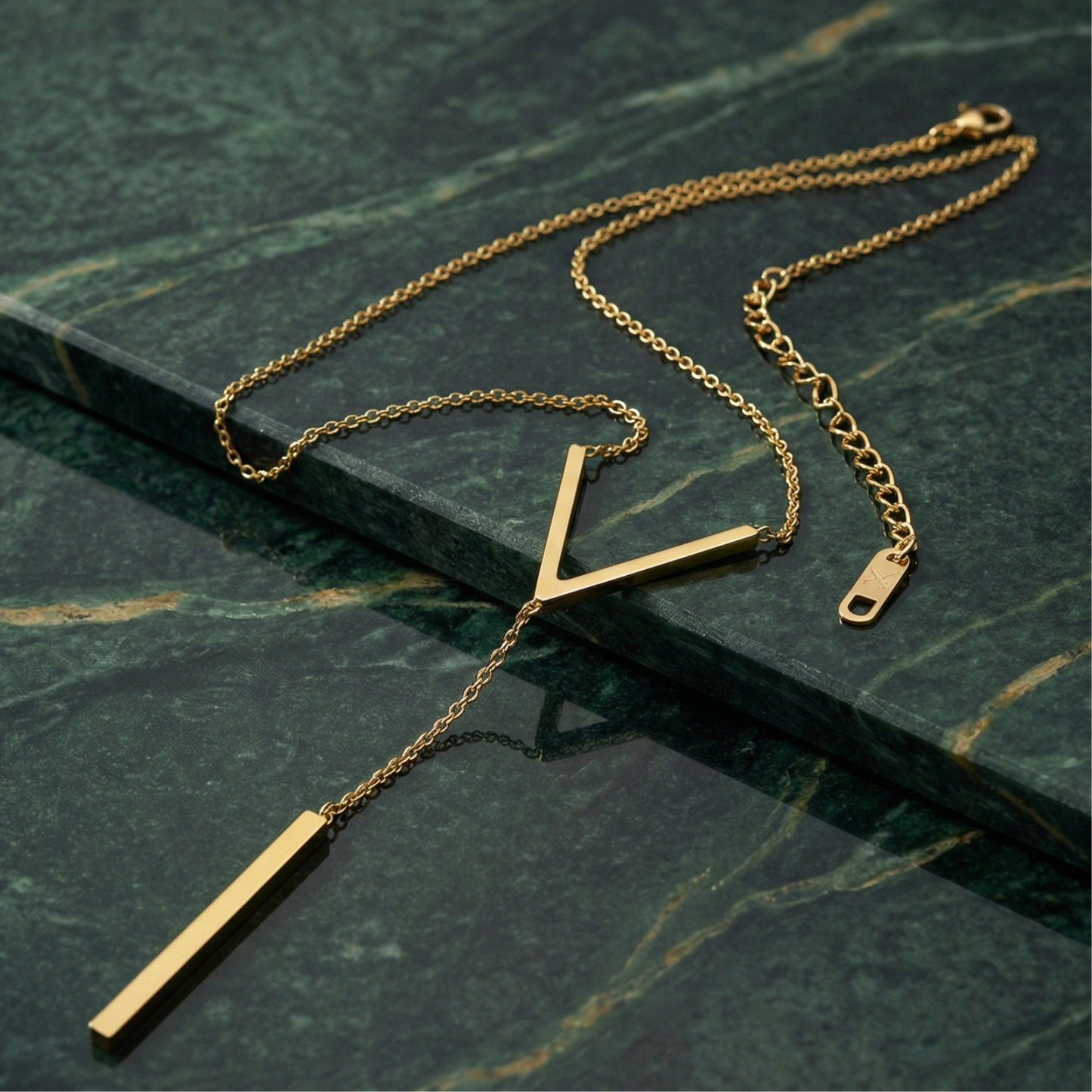 Radiant Letter Gold Necklace