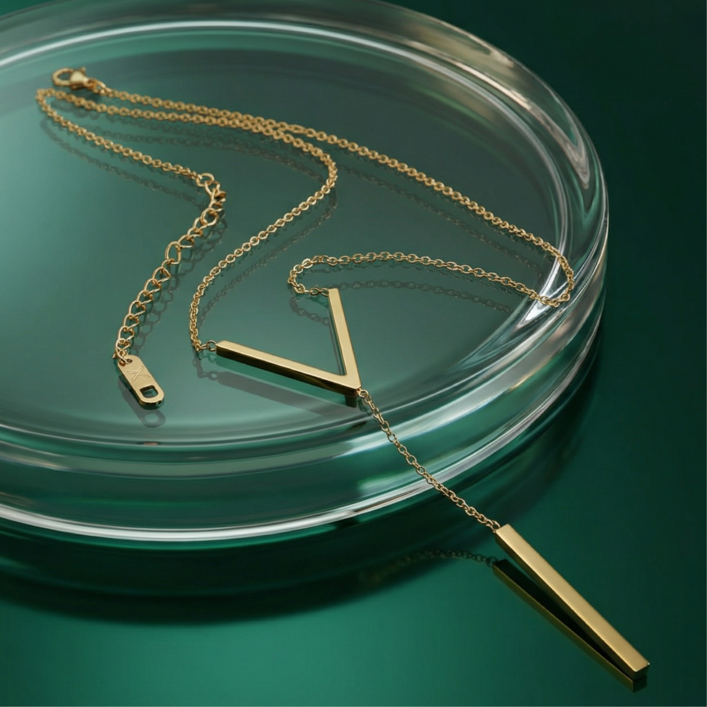 Radiant Letter Gold Necklace