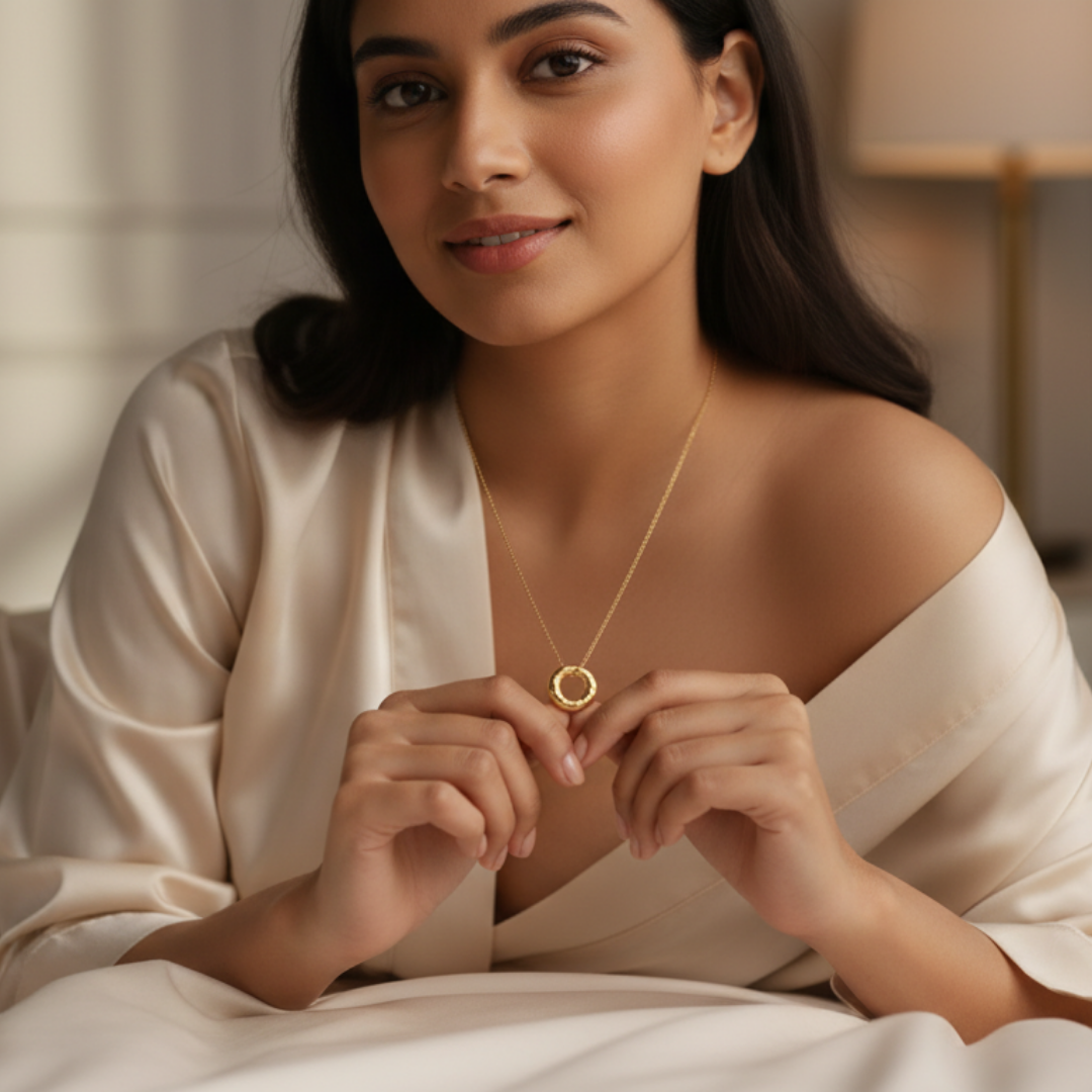 Golden Circle Pendant Necklace