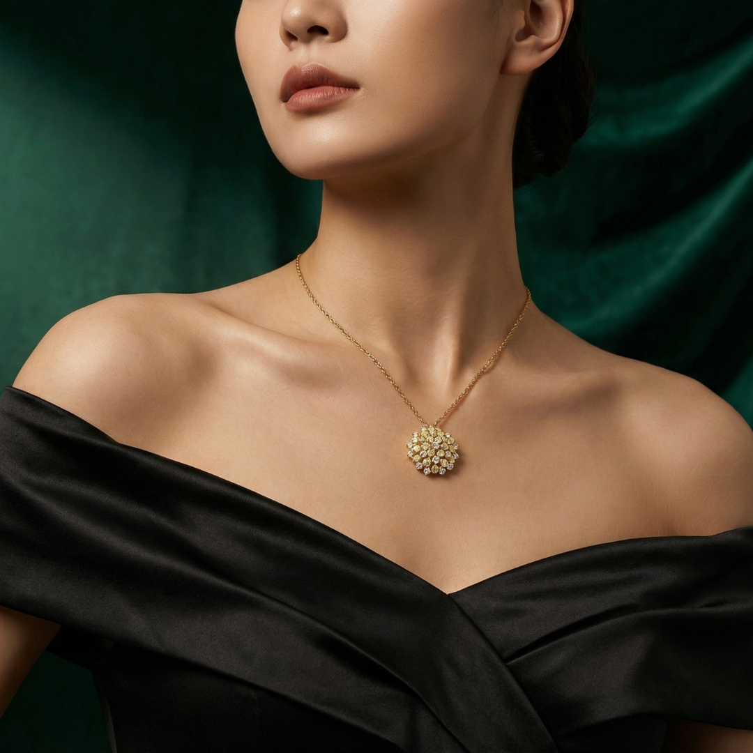 Golden Snowflake Necklace