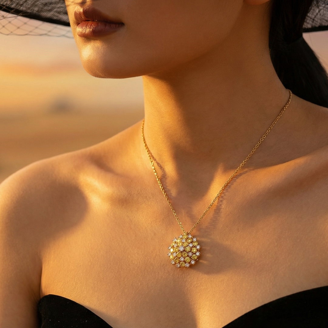 Golden Snowflake Necklace