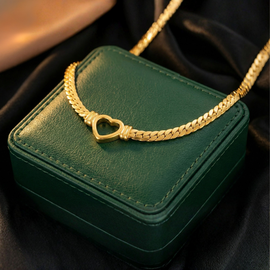 Heartlink Gold Pendant Necklace