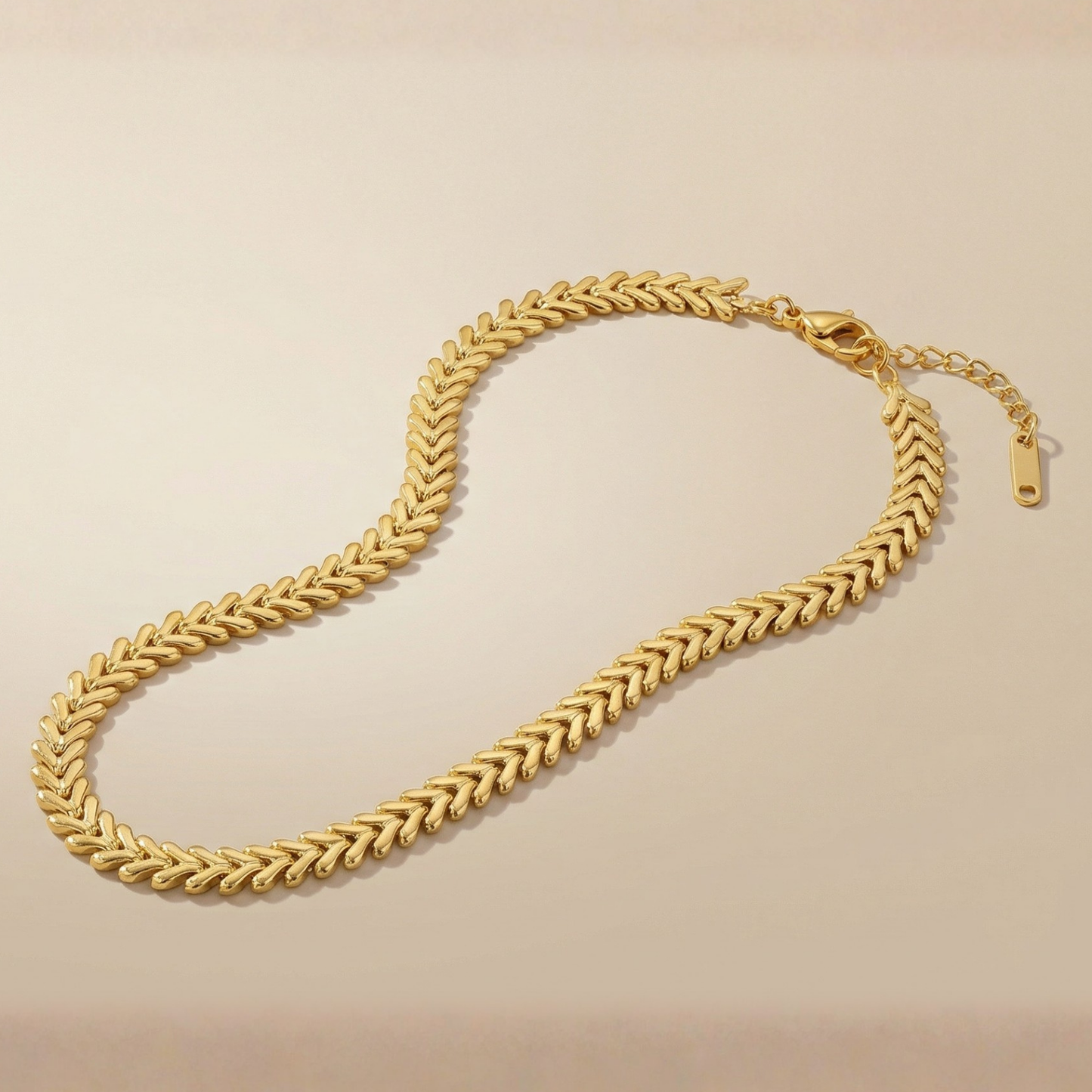 Luminous Heart Gold Necklace