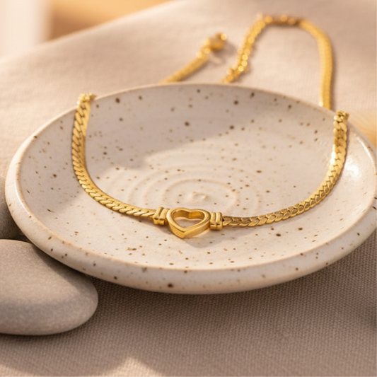 Heartlink Gold Pendant Necklace