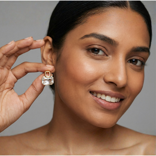 Golden Crystal Luxe Earring