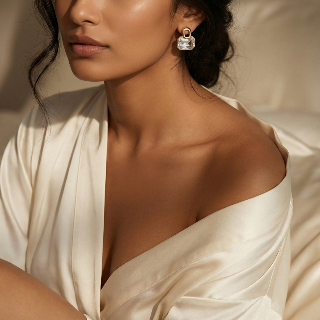 Golden Crystal Luxe Earring