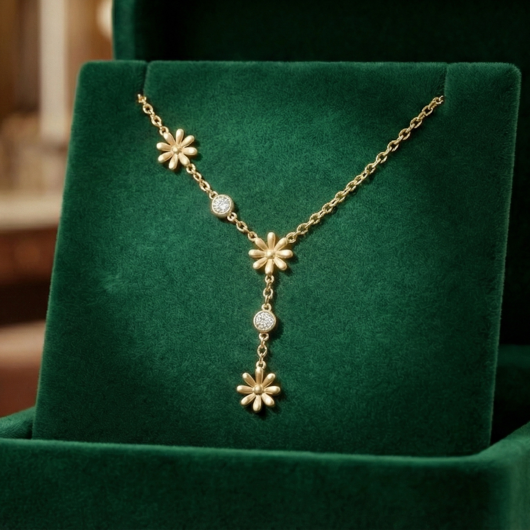 Sweet Floral Gold Necklace