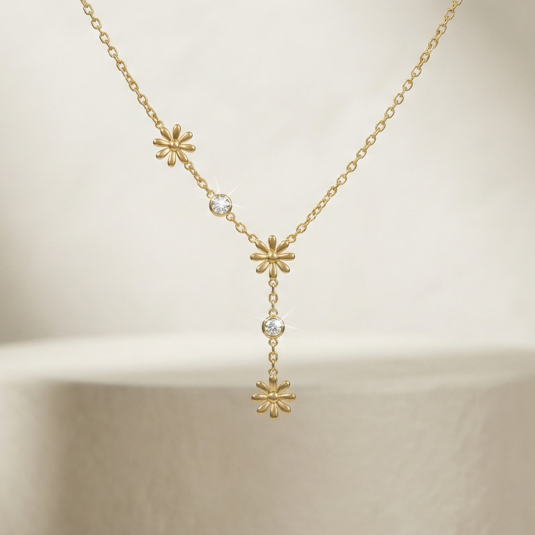 Sweet Floral Gold Necklace
