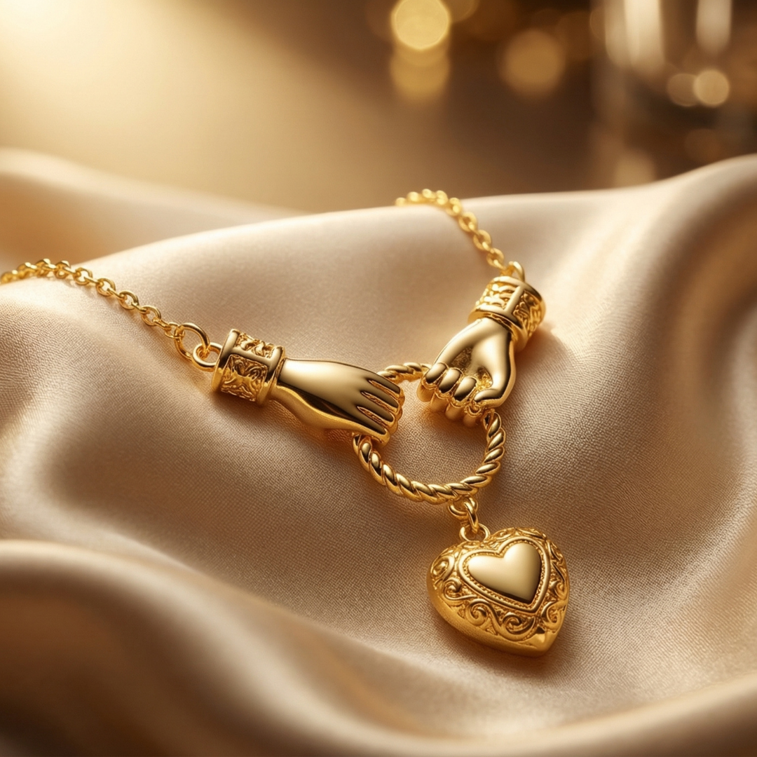 Golden Bond Heart Necklace