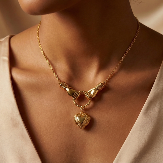Golden Bond Heart Necklace