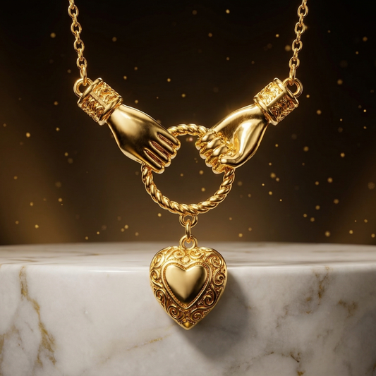 Golden Bond Heart Necklace