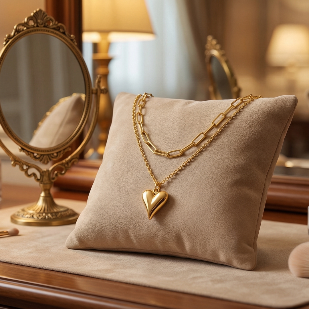 Charming Golden Heart Necklace