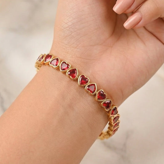 Golden Heart Glow Bracelet