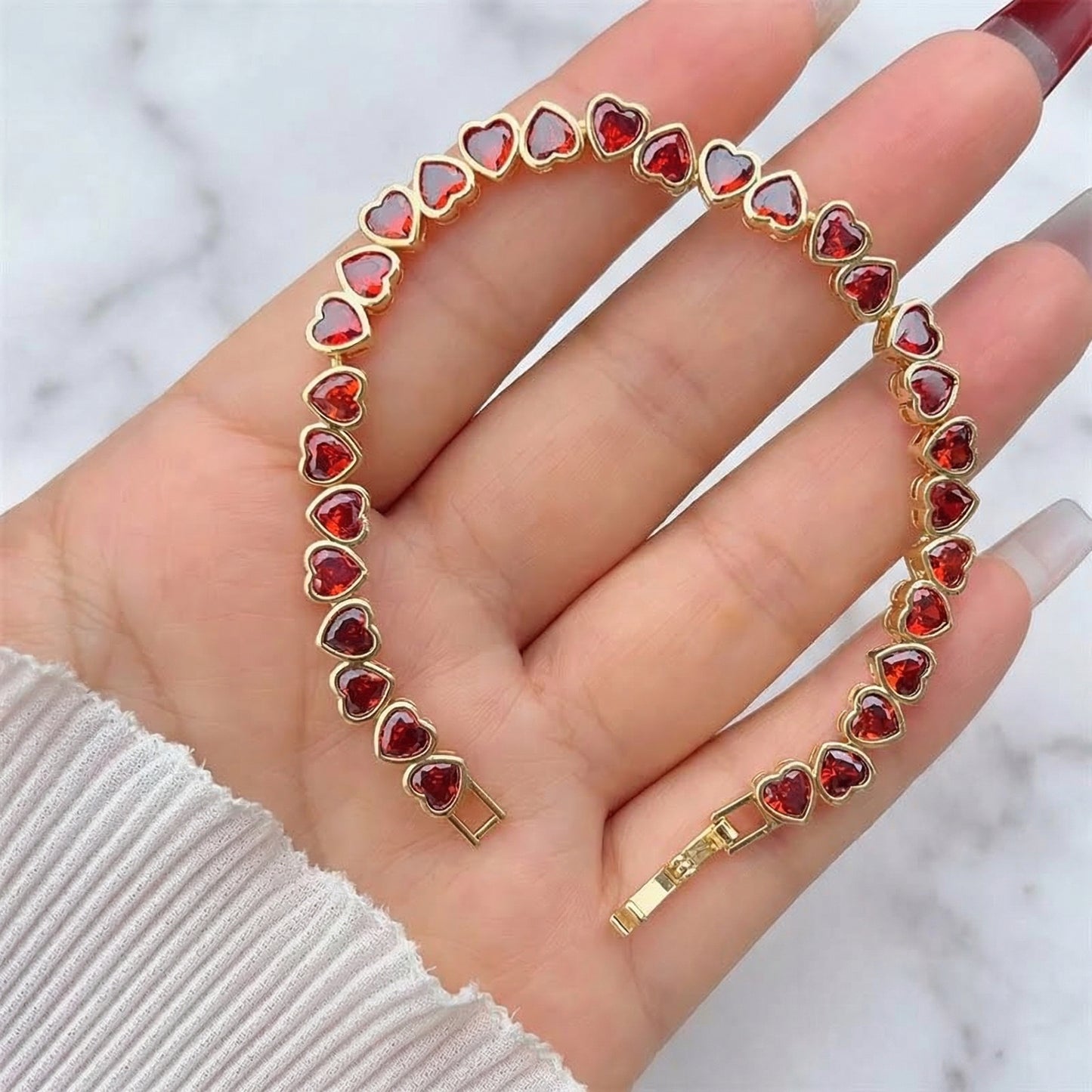 Golden Heart Glow Bracelet