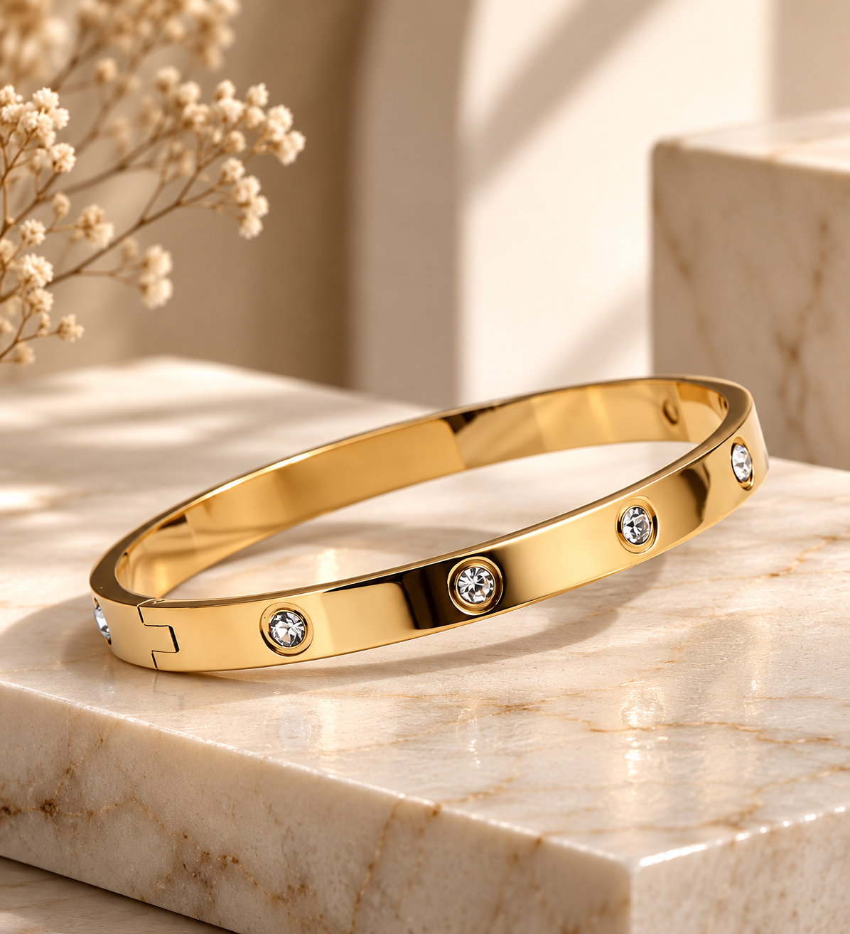 Celestial Gold Dot Bangle