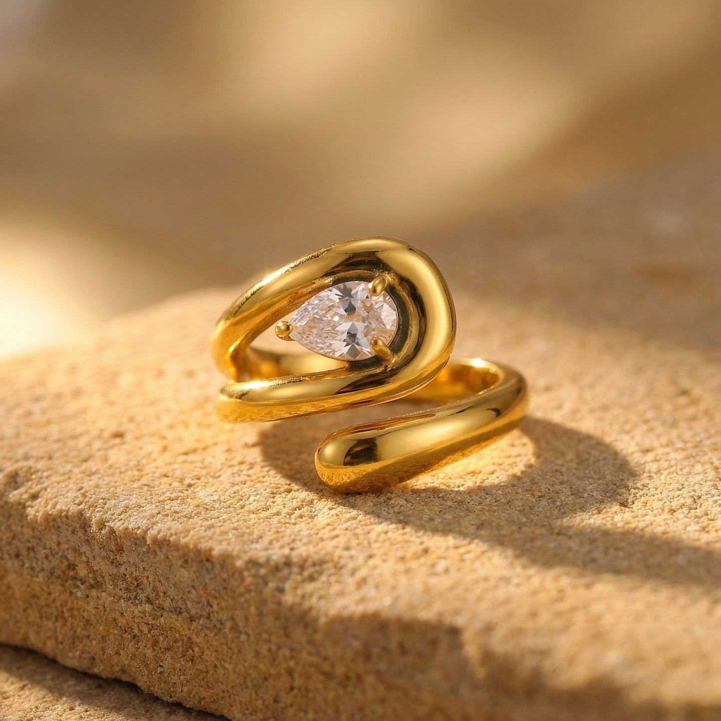 Classic Gold Open Ring (Free Size)