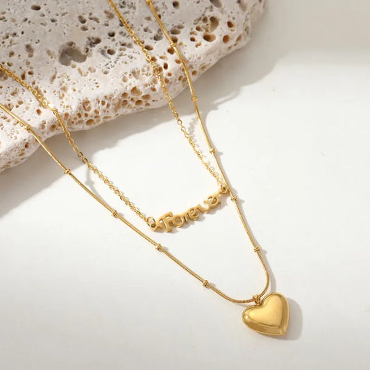 Golden Heart Chain Necklace
