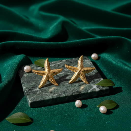 Gold Starfish Shell Set