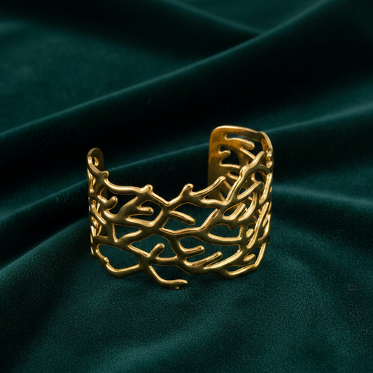 Golden Coral Style Bangle