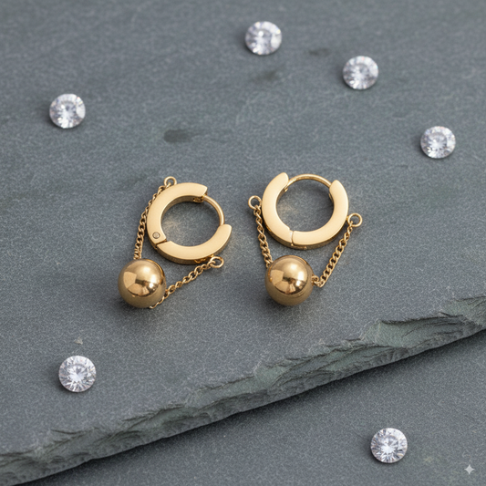 Golden Dot Earring