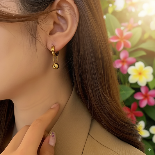 Golden Dot Earring