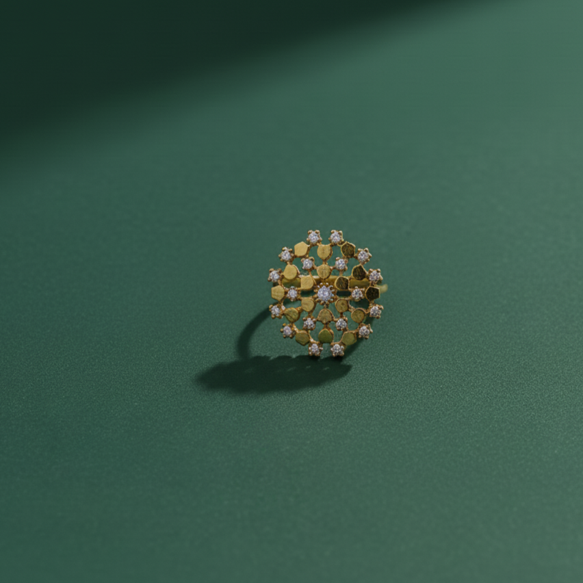 Radiant Snowflake Ring Set