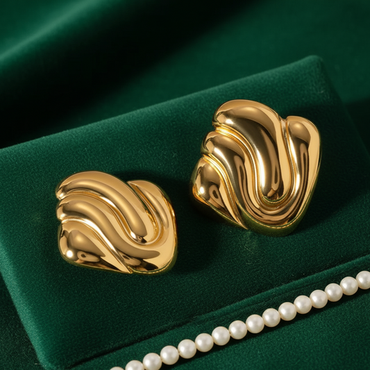 Golden Glow Stud Earrings