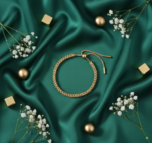Golden Charm Drawstring Bracelet