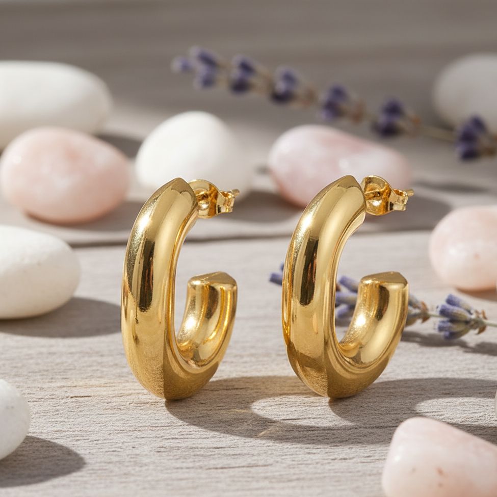 Bold Gold Hoop Earrings
