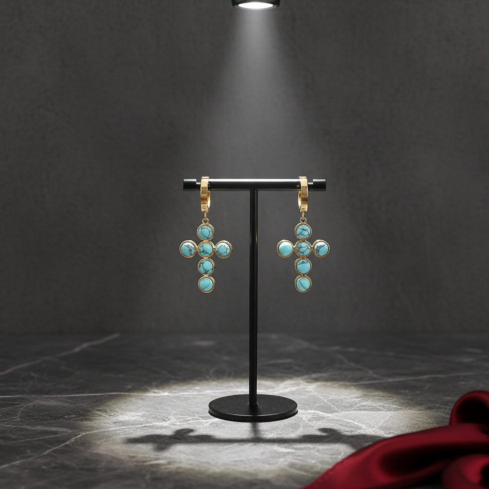 Vintage Cross Turquoise Set
