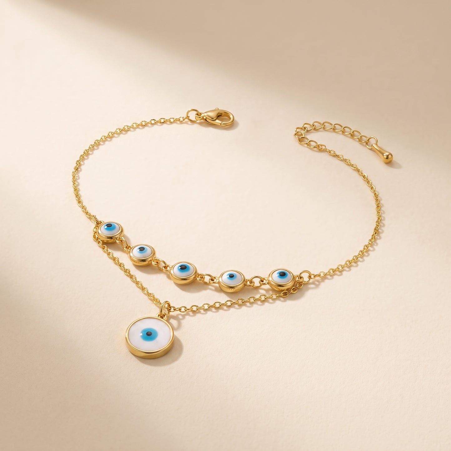 Golden Evil Eye Anklet