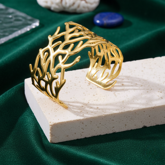 Golden Coral Style Bangle