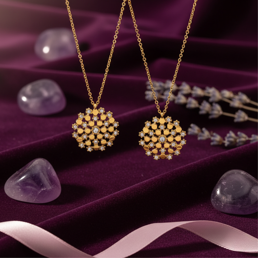 Golden Snowflake Necklace