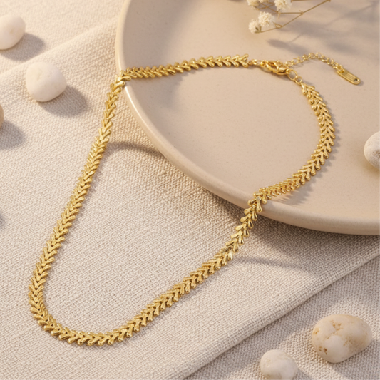 Luminous Heart Gold Necklace
