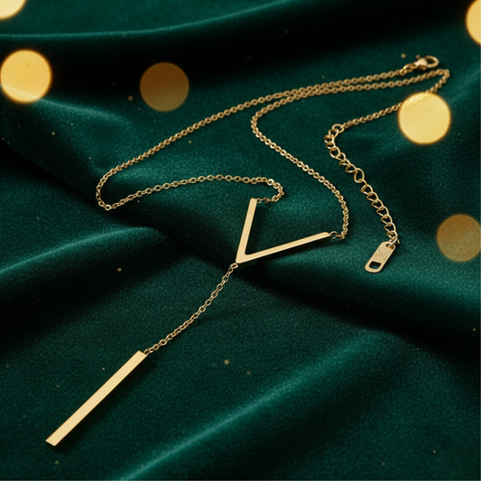 Radiant Letter Gold Necklace