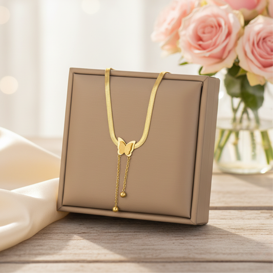 Butterfly Charm Gold Necklace