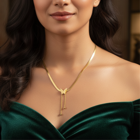Butterfly Charm Gold Necklace