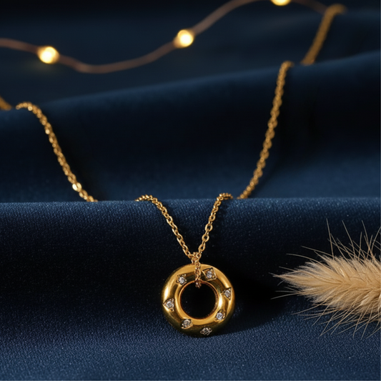 Golden Circle Pendant Necklace