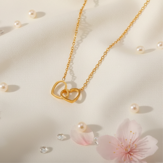 Golden Heart Pendant Necklace