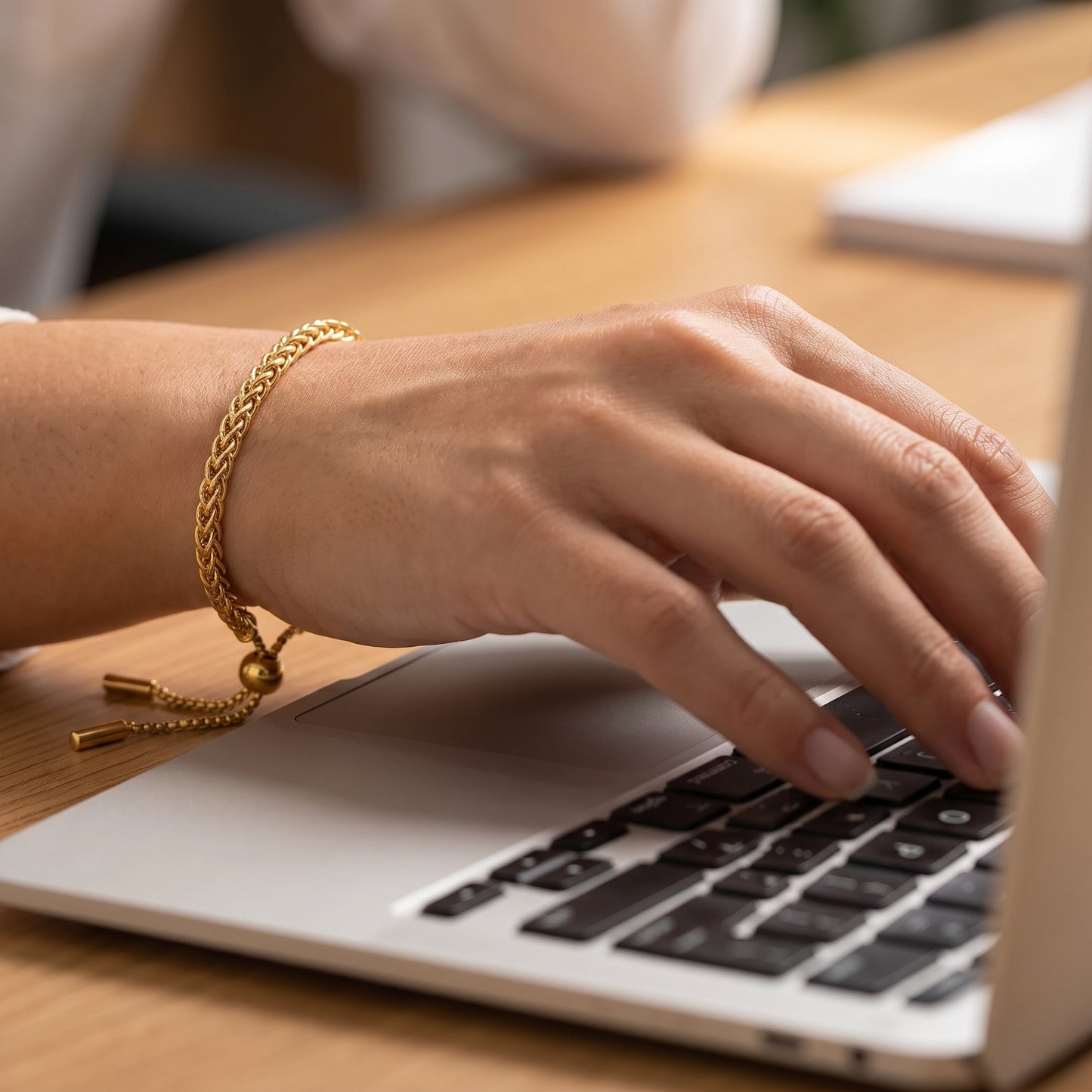 Golden Charm Drawstring Bracelet (Free Size)