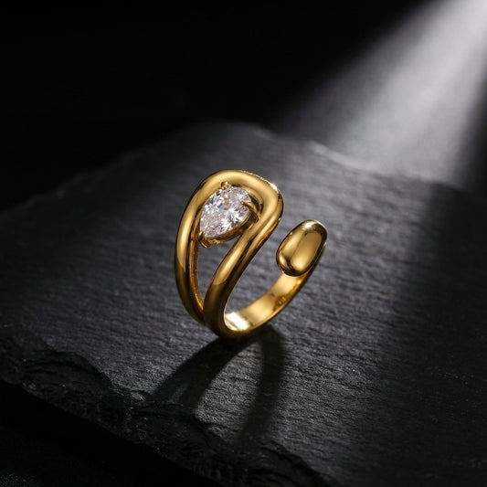 Classic Gold Open Ring (Free Size)