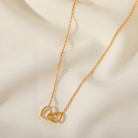 Golden Heart Pendant Necklace